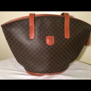 Vintage Brown/Cognac Leather CC Celine Tote
